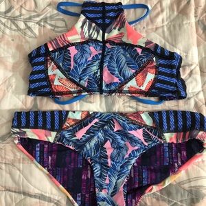 Maaji Swim New Teal Mer Wing Tri Bikini Top S Nwt Poshmark